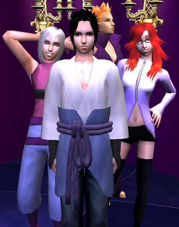 Team Hebi: Karin, Suigetsu, Juugo - персонажи для игры Sims 2