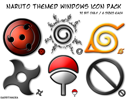 Naruto Themed Windows Icons by Sadrithmora